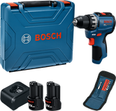 Bosch GSR12V-31 akku-boremaskinesæt med batterier.